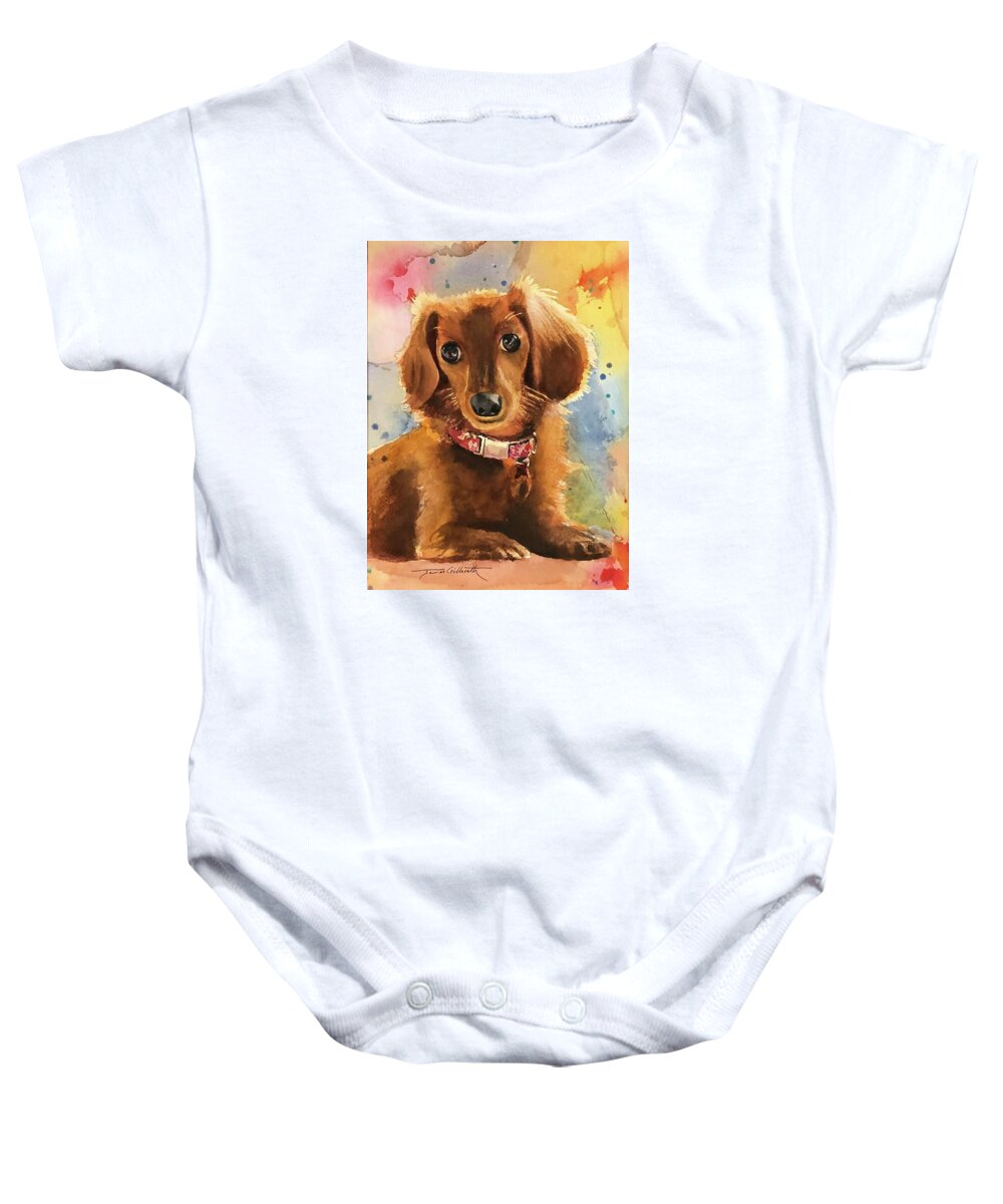 Longhair Dachsund - Baby Onesie