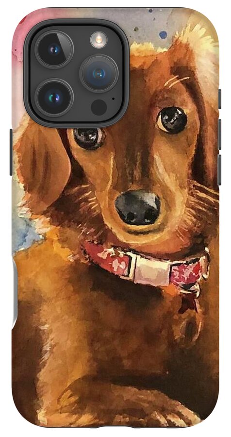Longhair Dachsund - Phone Case