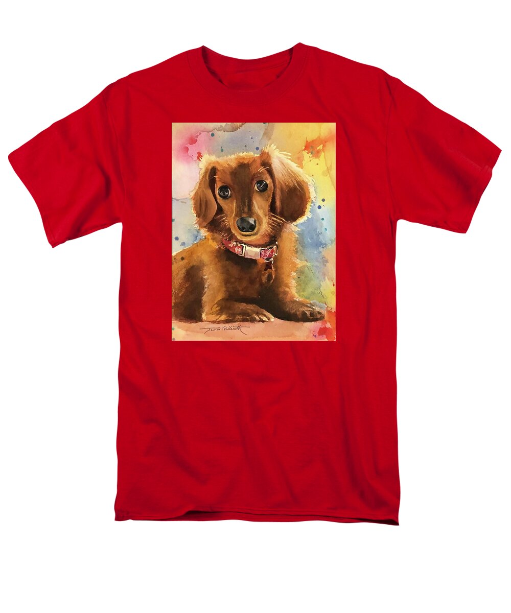 Longhair Dachsund - Men's T-Shirt  (Regular Fit)