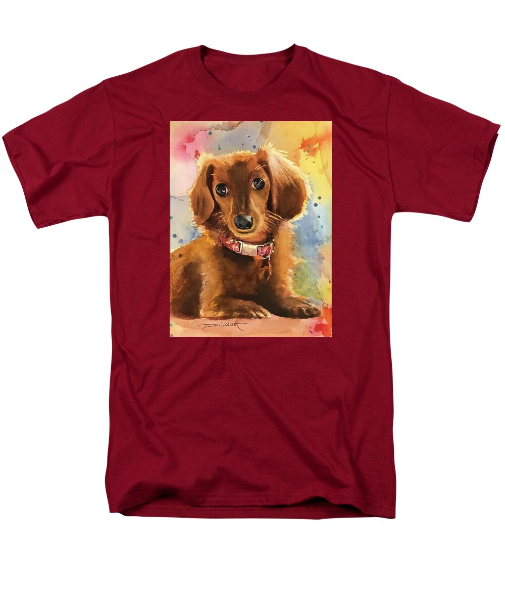 Longhair Dachsund - Men's T-Shirt  (Regular Fit)