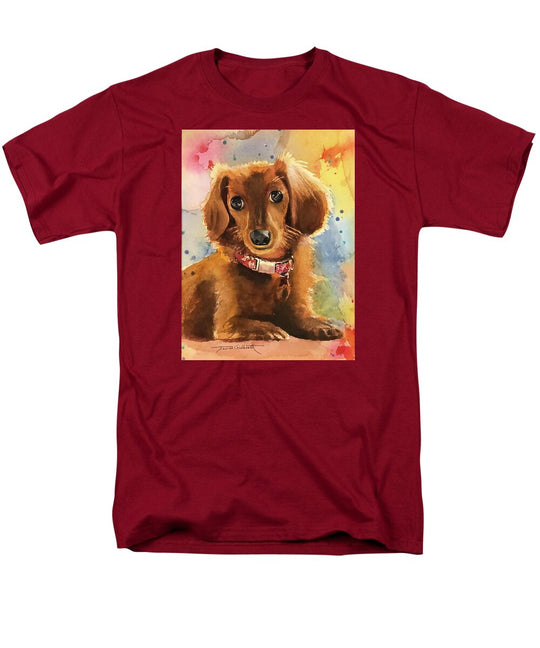 Longhair Dachsund - Men's T-Shirt  (Regular Fit)