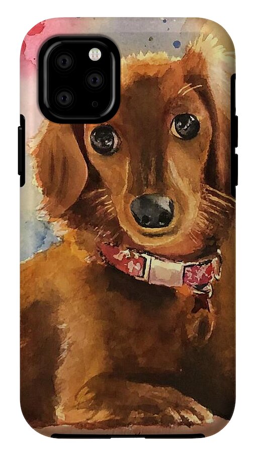 Longhair Dachsund - Phone Case