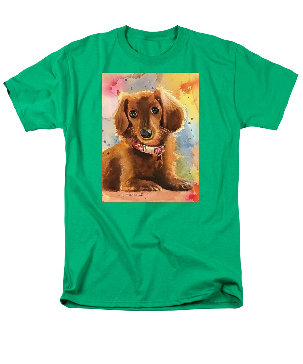 Longhair Dachsund - Men's T-Shirt  (Regular Fit)