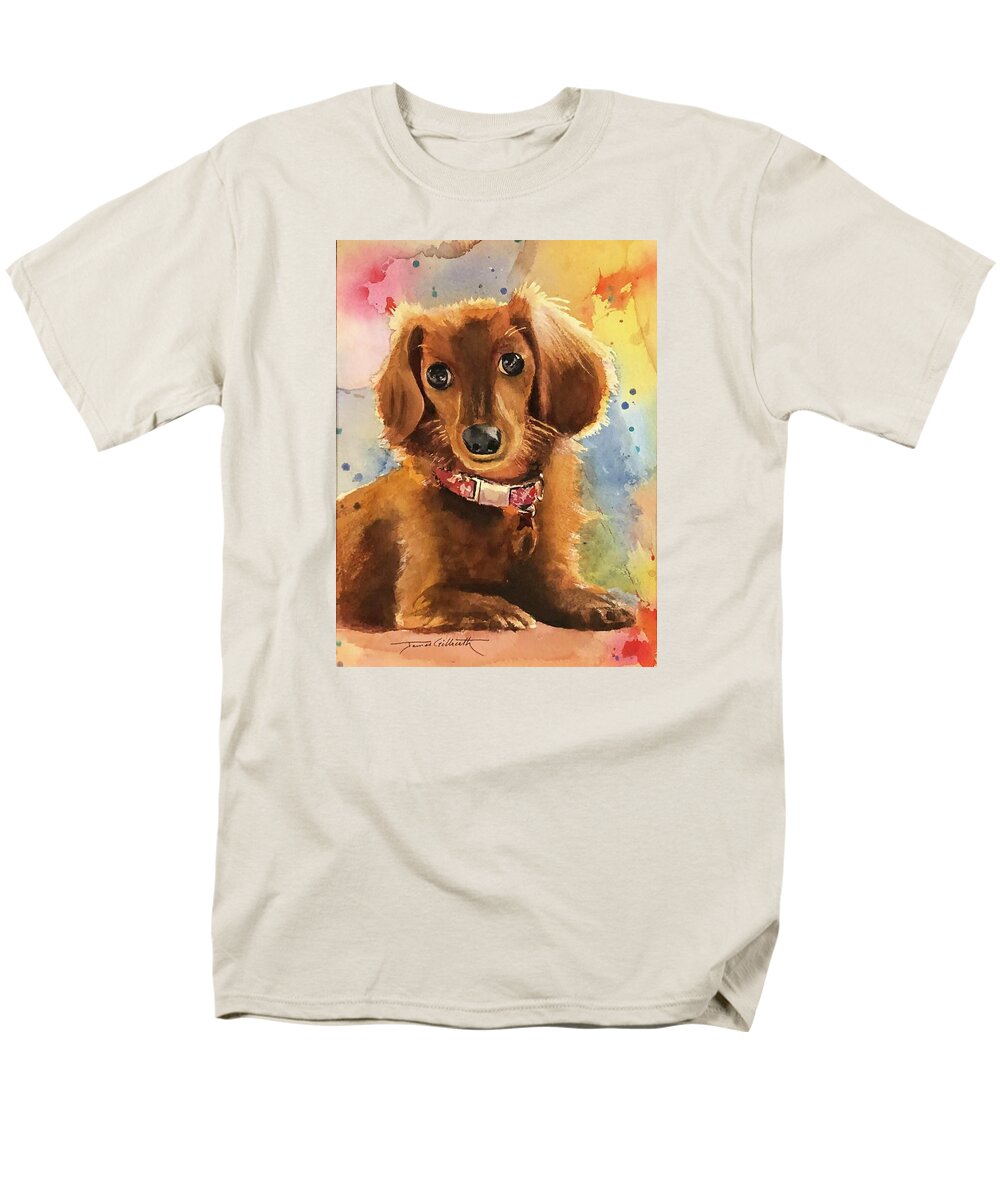 Longhair Dachsund - Men's T-Shirt  (Regular Fit)