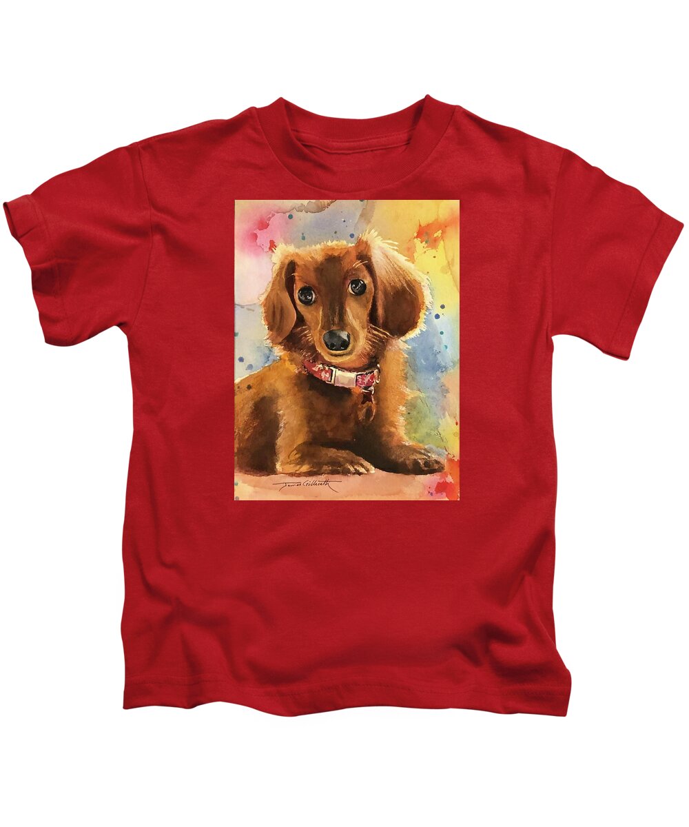 Longhair Dachsund - Kids T-Shirt