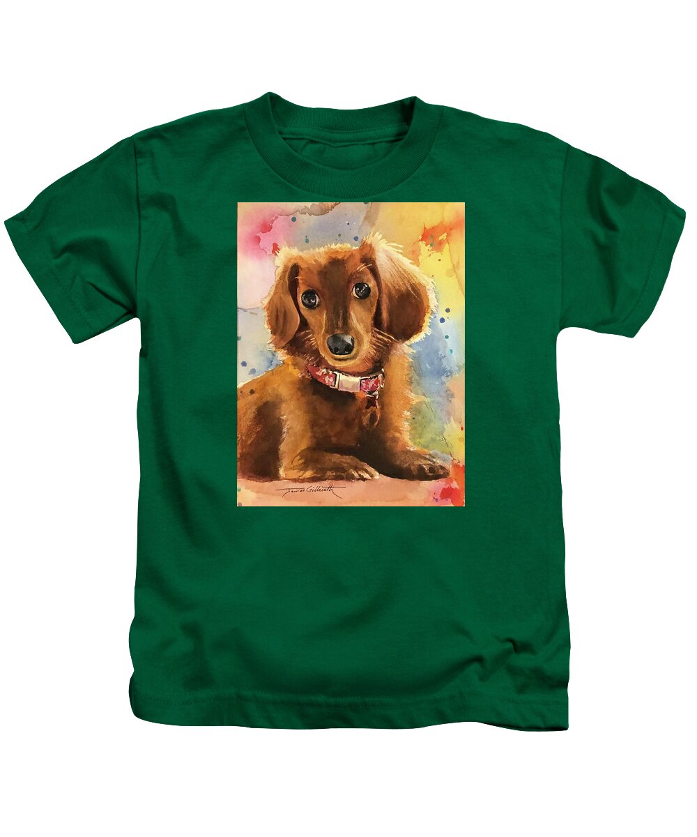Longhair Dachsund - Kids T-Shirt