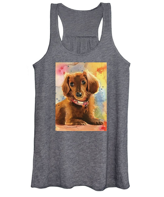Longhair Dachsund - Women's Tank Top