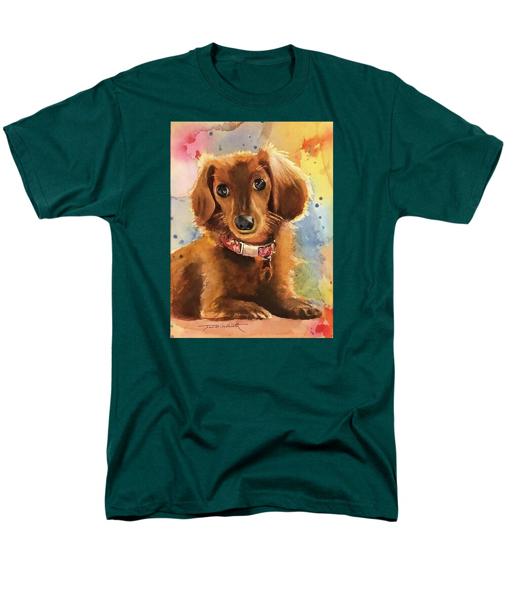 Longhair Dachsund - Men's T-Shirt  (Regular Fit)