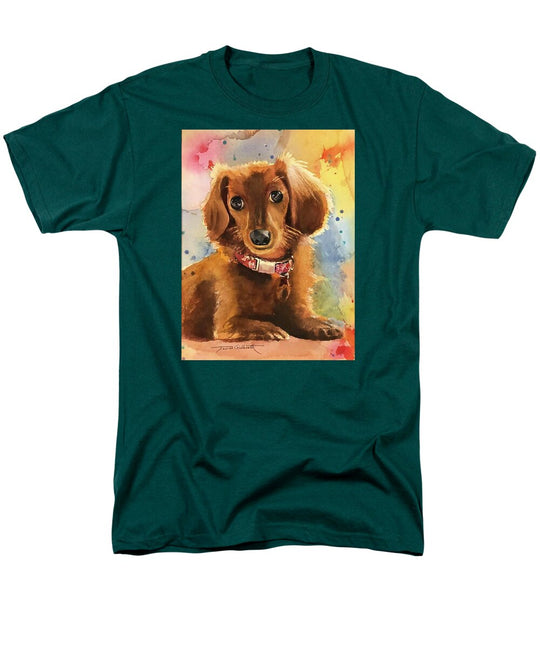 Longhair Dachsund - Men's T-Shirt  (Regular Fit)