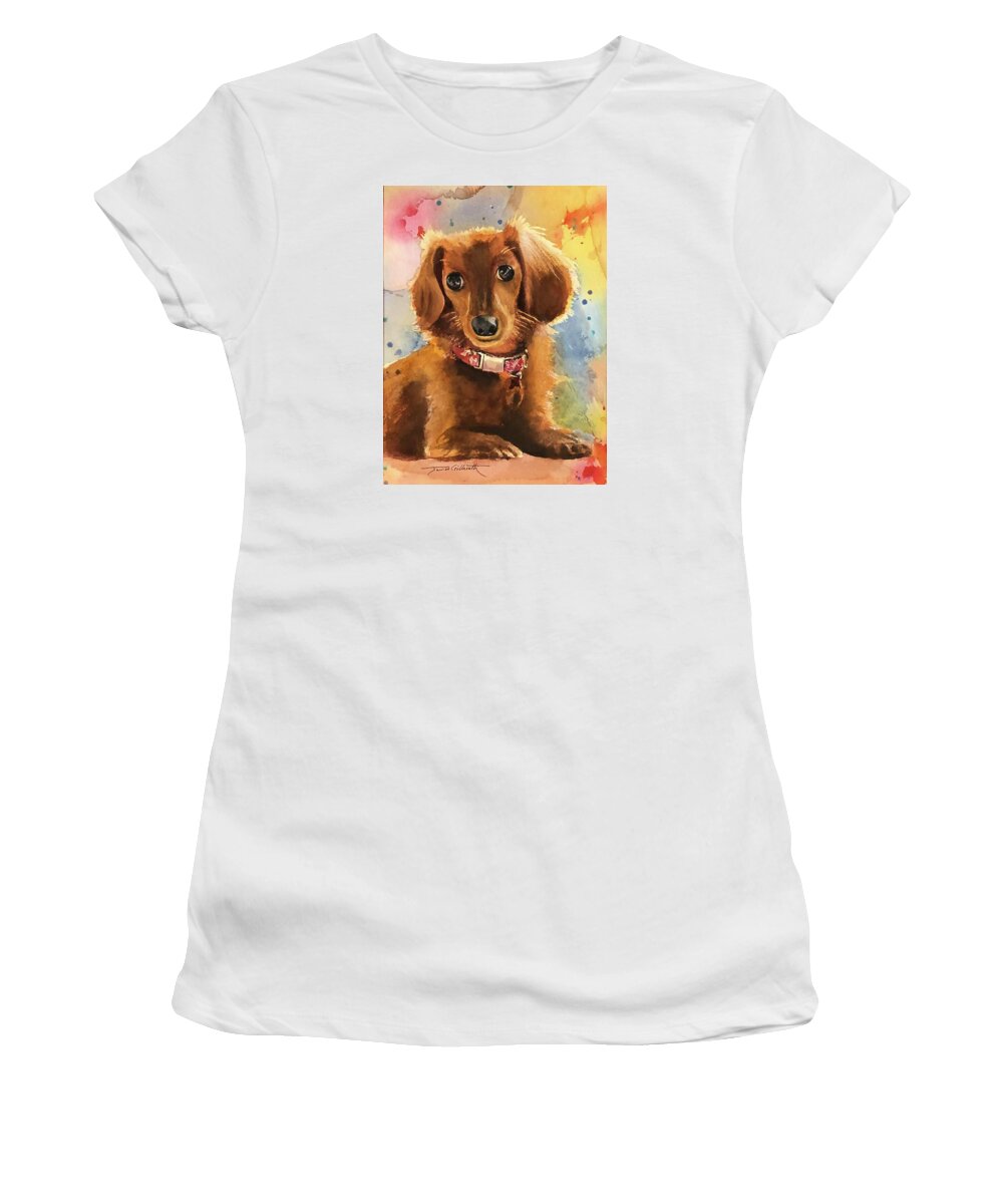 Longhair Dachsund - Women's T-Shirt