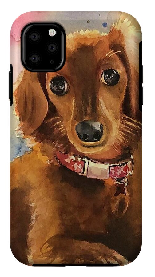 Longhair Dachsund - Phone Case