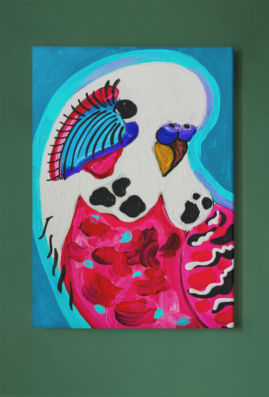 Original Artwork - Parakeet "Frances" by Katy Irwin