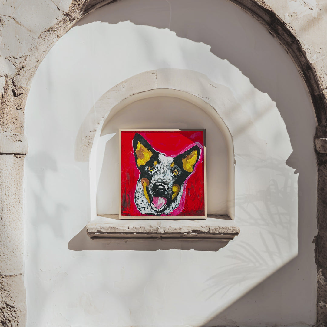 Original Artwork - Shepherd Mix "Rowdy" by Katy Irwin