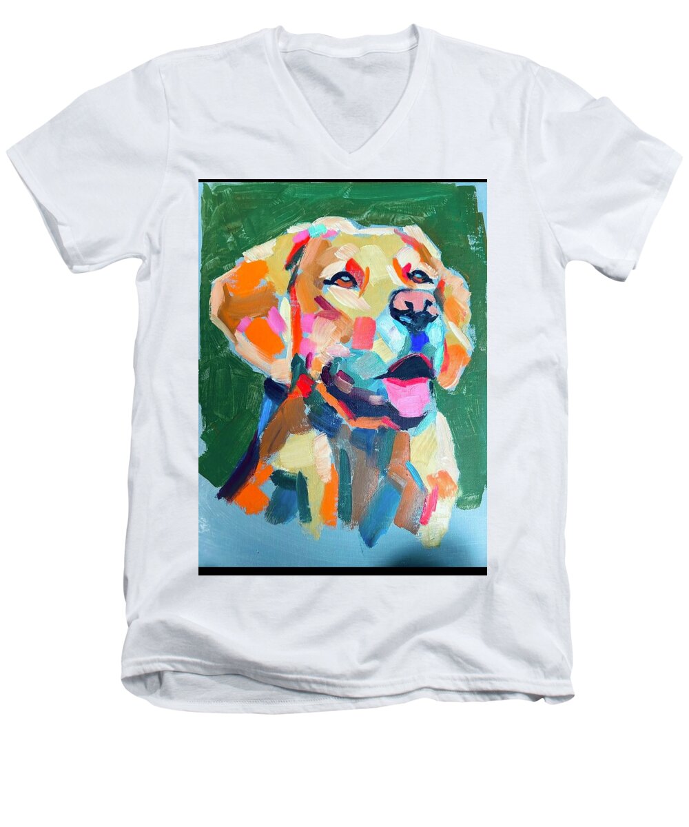 Yellow Lab - Men's V-Neck T-Shirt